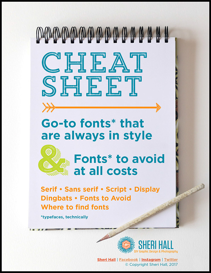 cheat sheet for go-to fonts + fonts to avoide