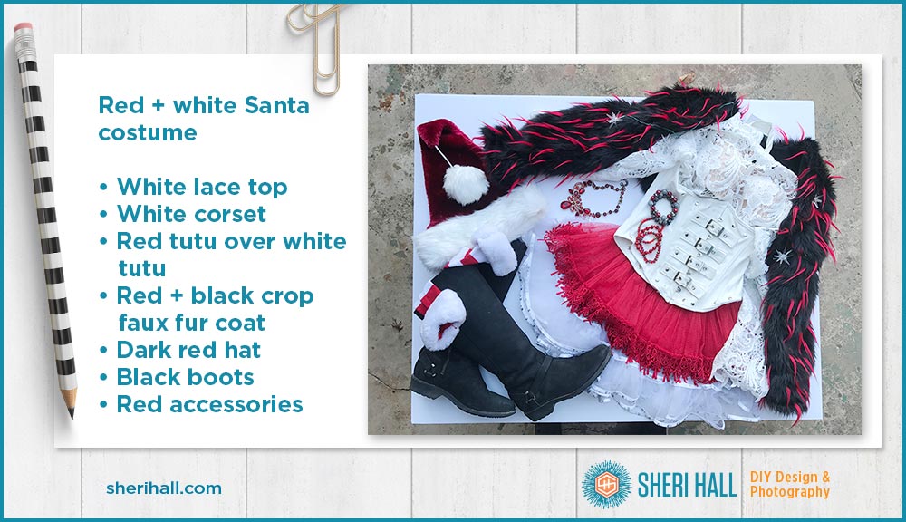 ladies Santa costume ideas look book inspiration board