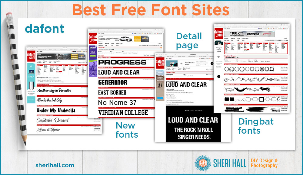 where to get free fonts - dafont