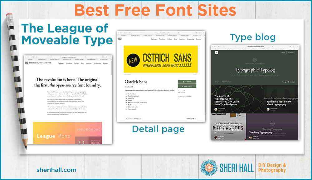 where to get free fonts - league of moveable type