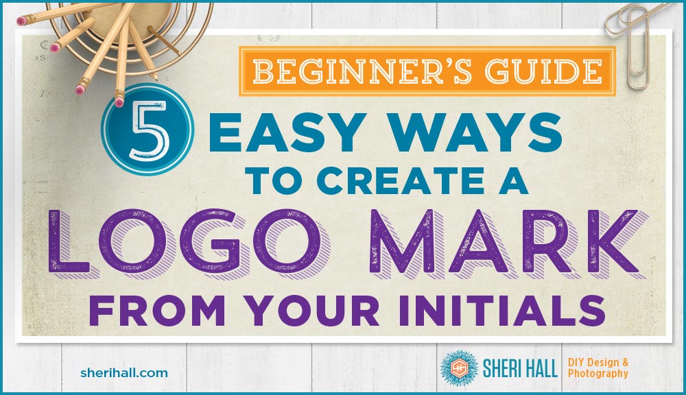 5 Easy ways to create a text logo mark from your initials