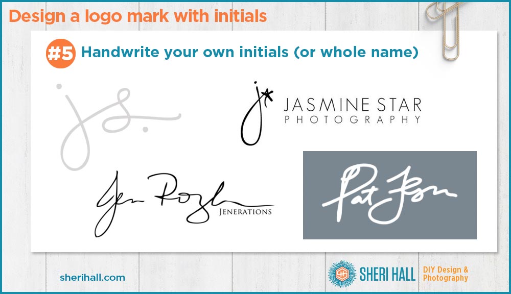 5 easy ways to create a text logo mark from your initials