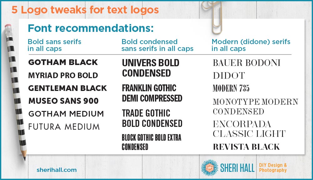 5 simple tweaks to customize your text logo - fonts