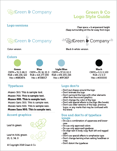 sample logo style guide