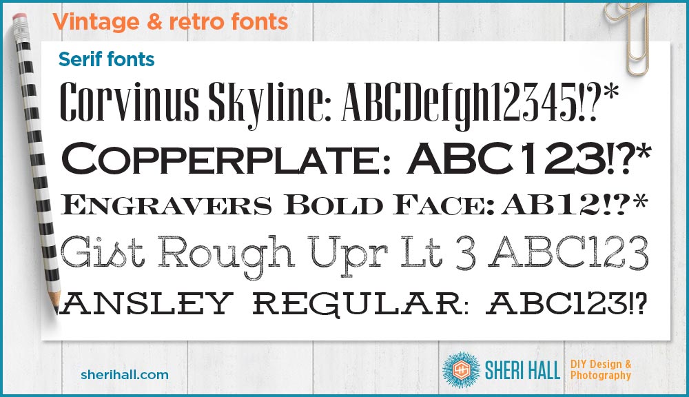 where to find awesome vintage fonts