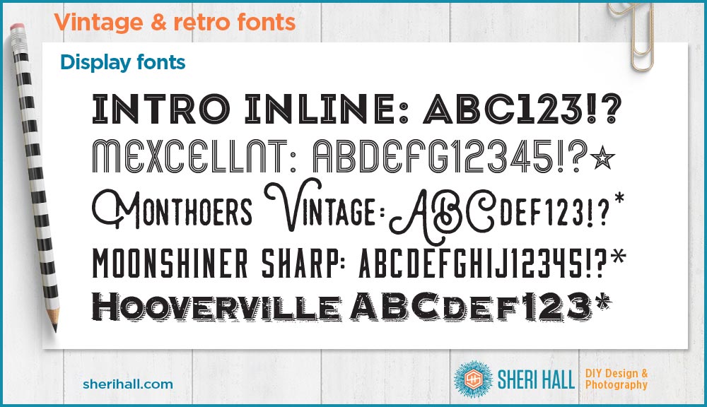 where to find awesome vintage fonts